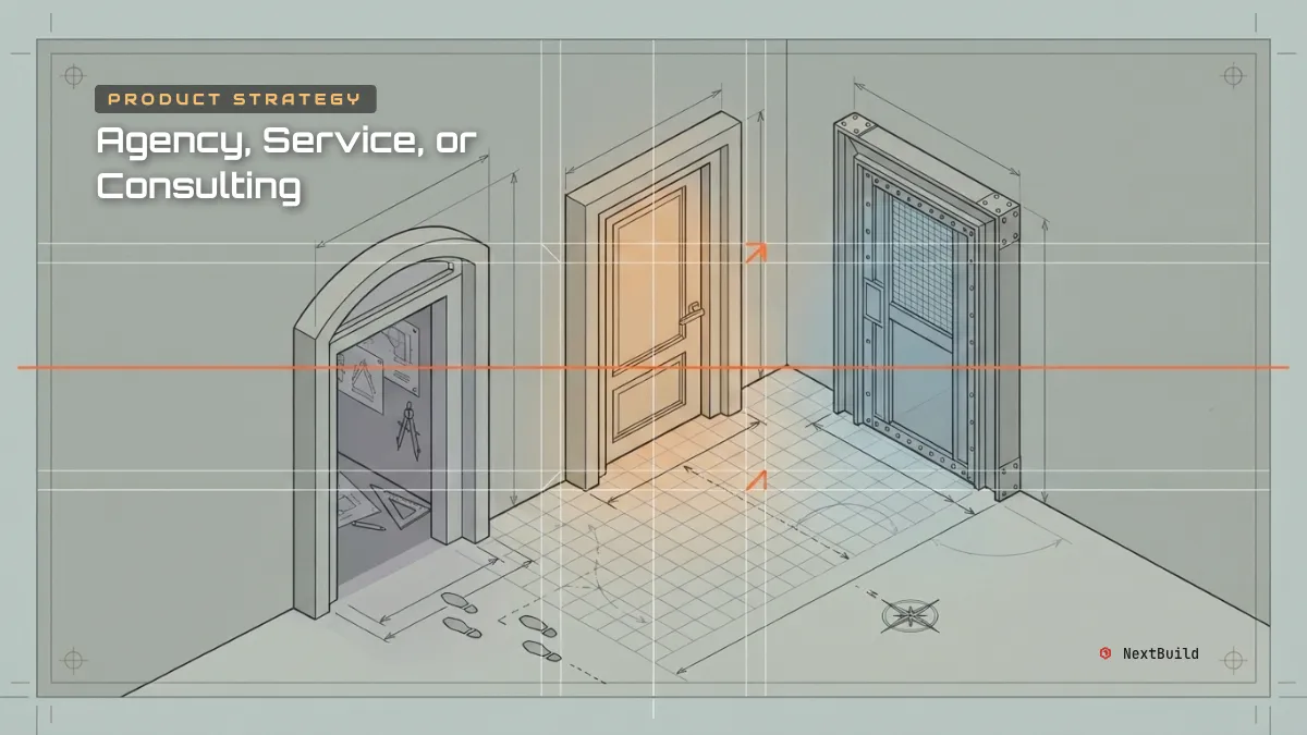 Side-by-side comparison of agency, productized service, and consulting business model structures