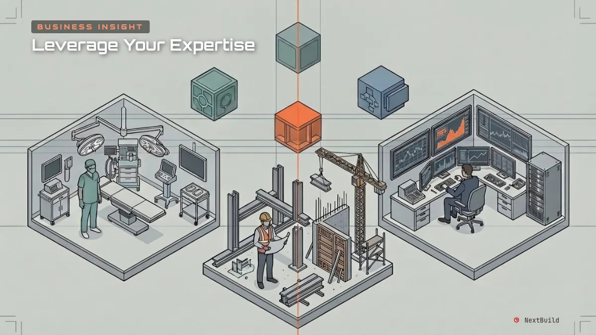 Expert knowledge being distilled into a structured productized service offering